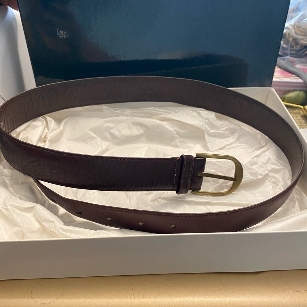 Vntg.  YSL Leather Belt brown